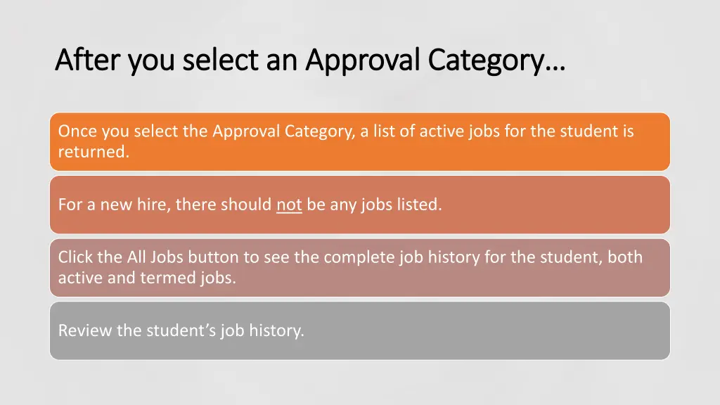 after you select an approval category after