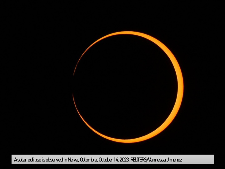 a solar eclipse is observed in neiva colombia