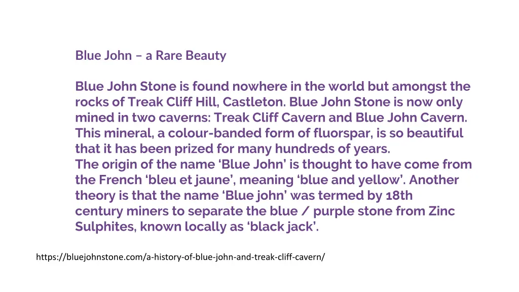 blue john a rare beauty