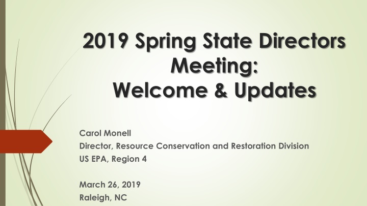2019 spring state directors meeting welcome