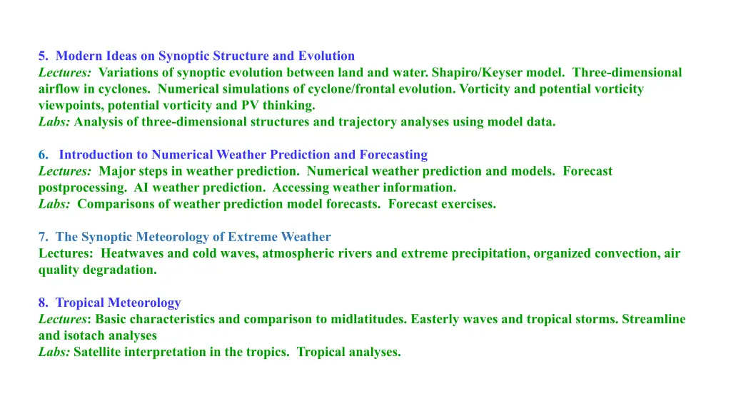 5 modern ideas on synoptic structure