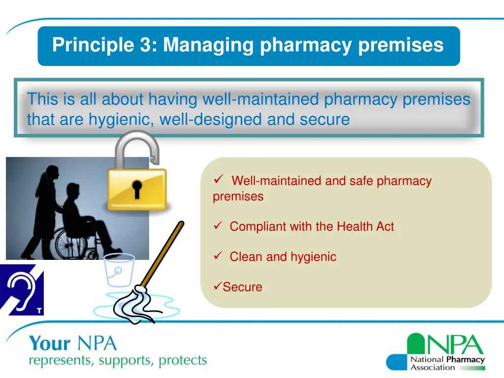 principle 3 managing pharmacy premises