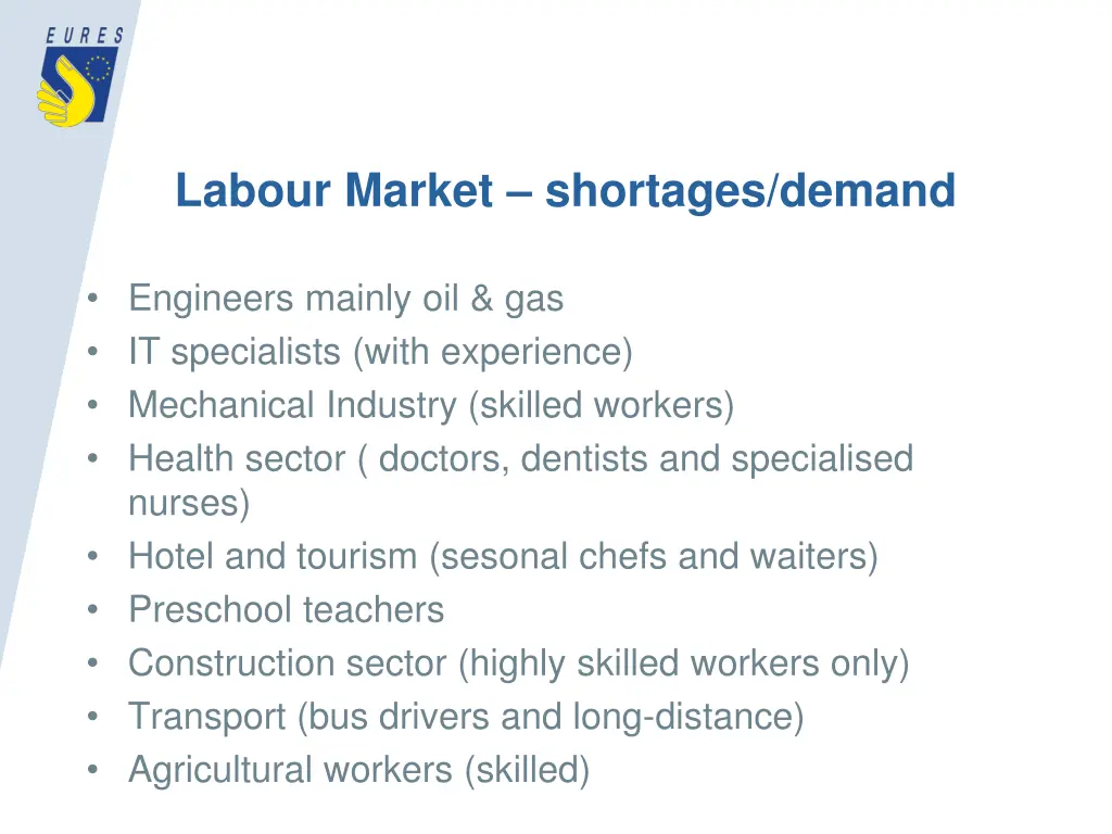 labour market shortages demand