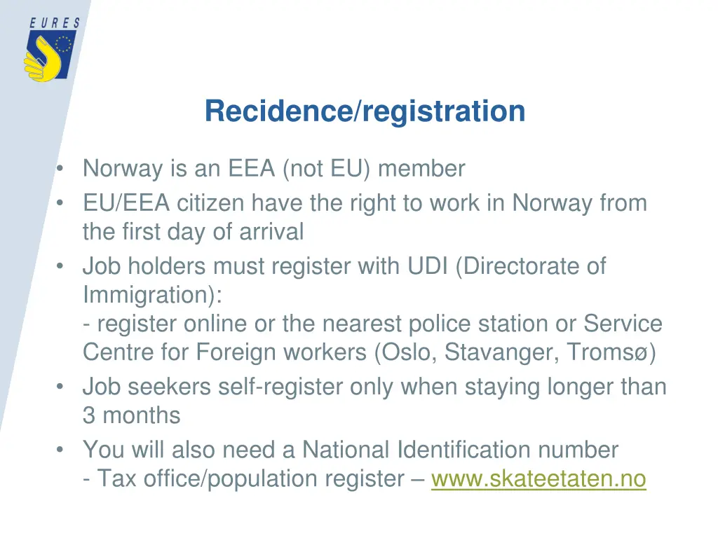 recidence registration