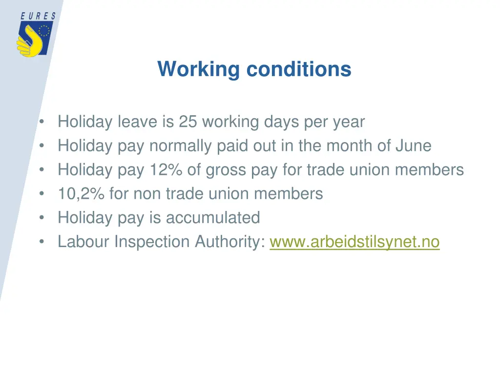 working conditions 1