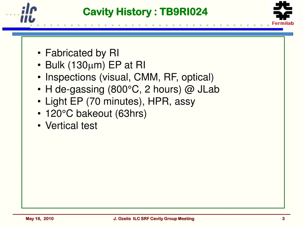 cavity history tb9ri024 cavity history tb9ri024