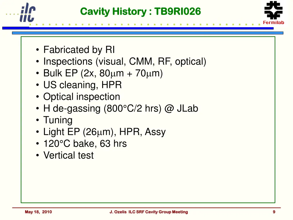cavity history tb9ri026 cavity history tb9ri026