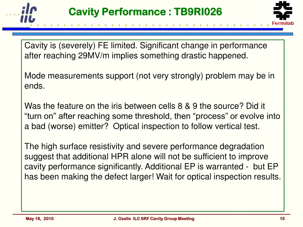 cavity performance tb9ri026 cavity performance 5