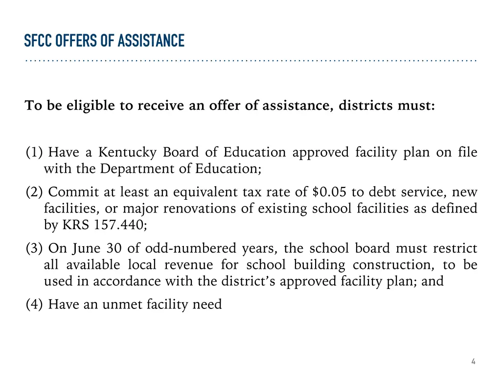 sfcc offers of assistance