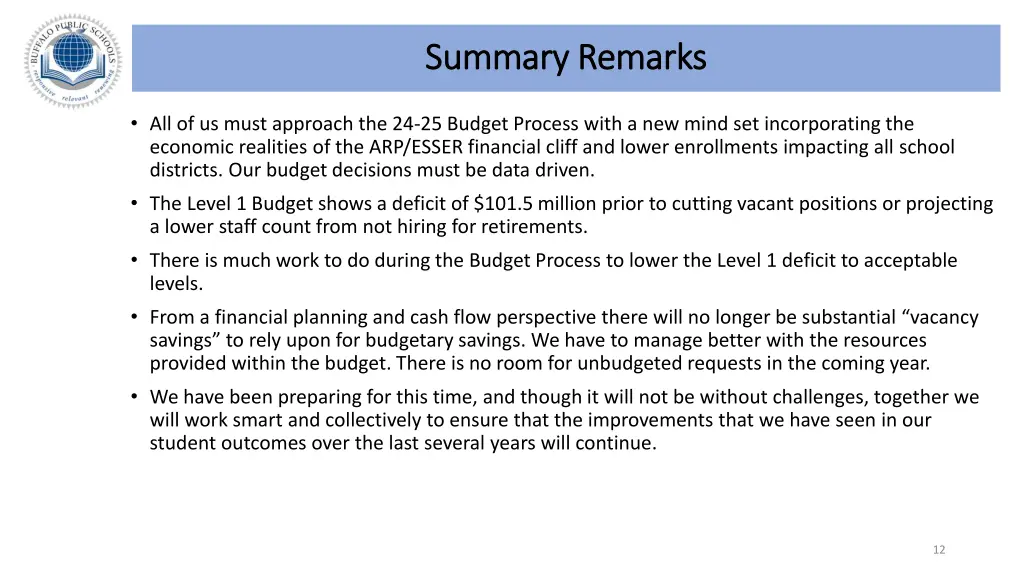summary remarks summary remarks