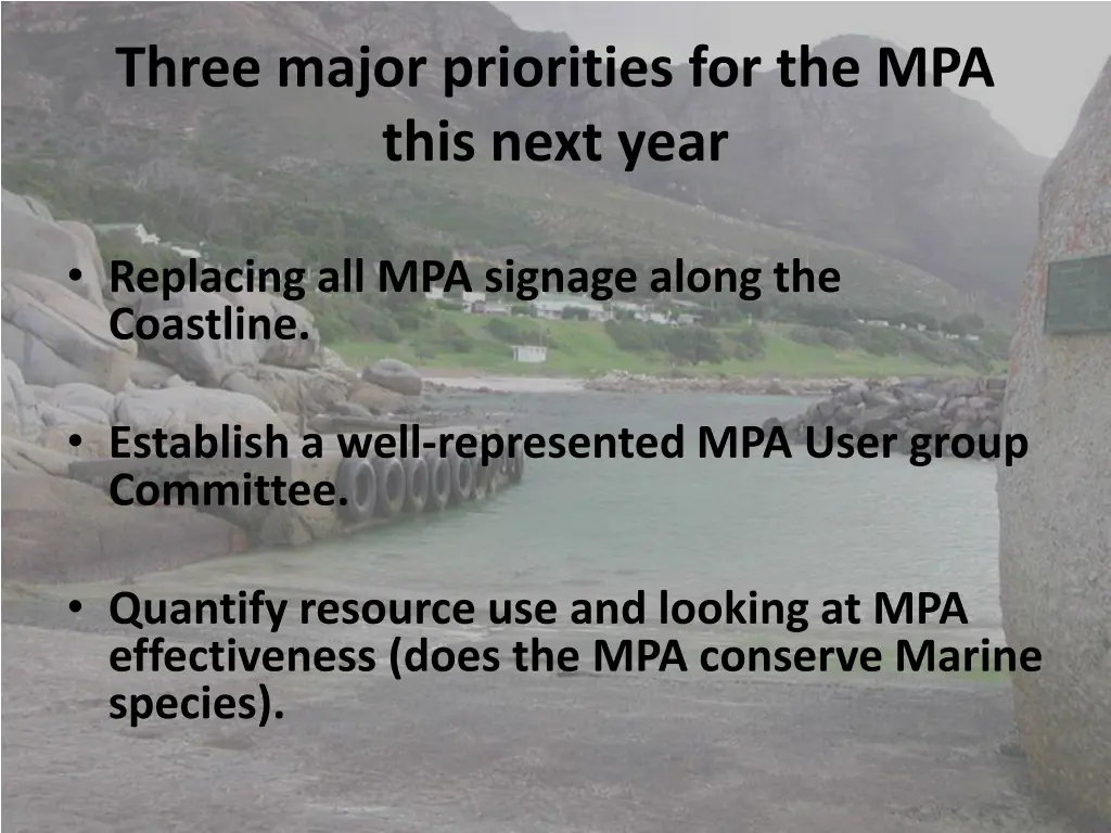 three major priorities for the mpa this next year