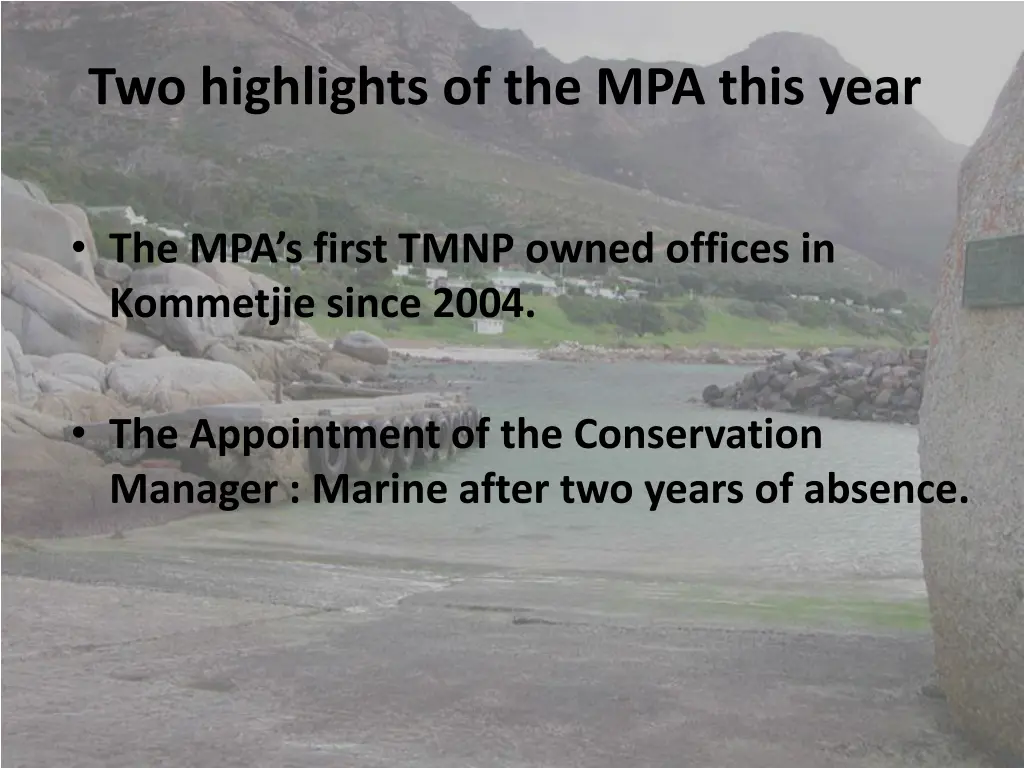 two highlights of the mpa this year