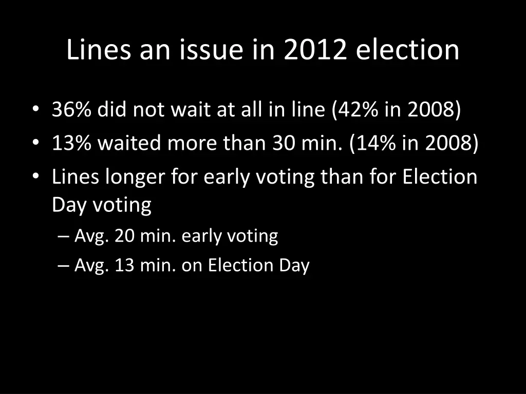 lines an issue in 2012 election 2
