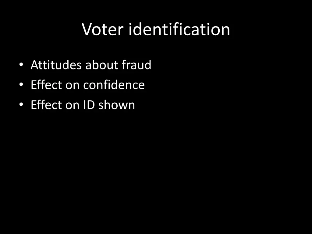 voter identification