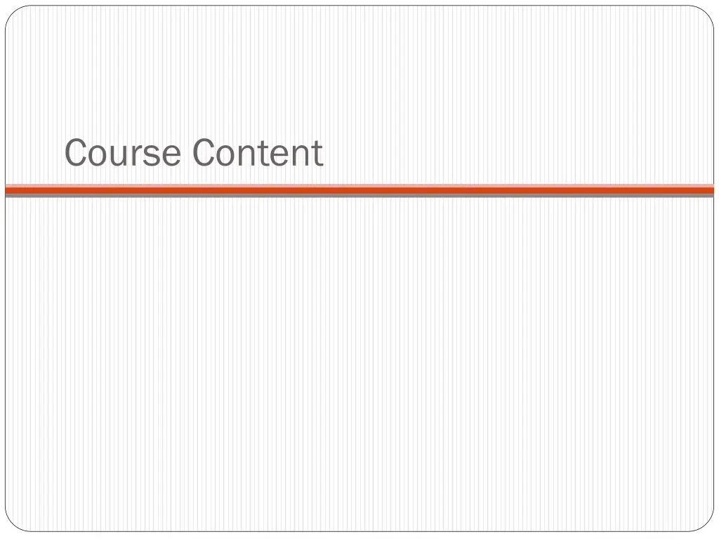 course content