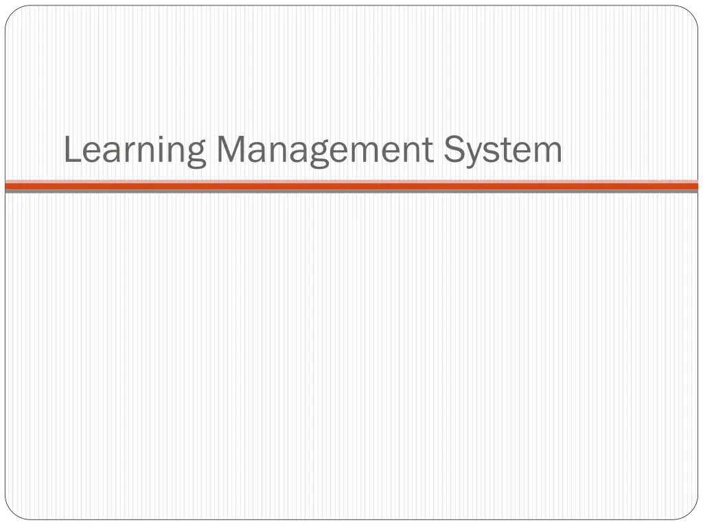 learning management system