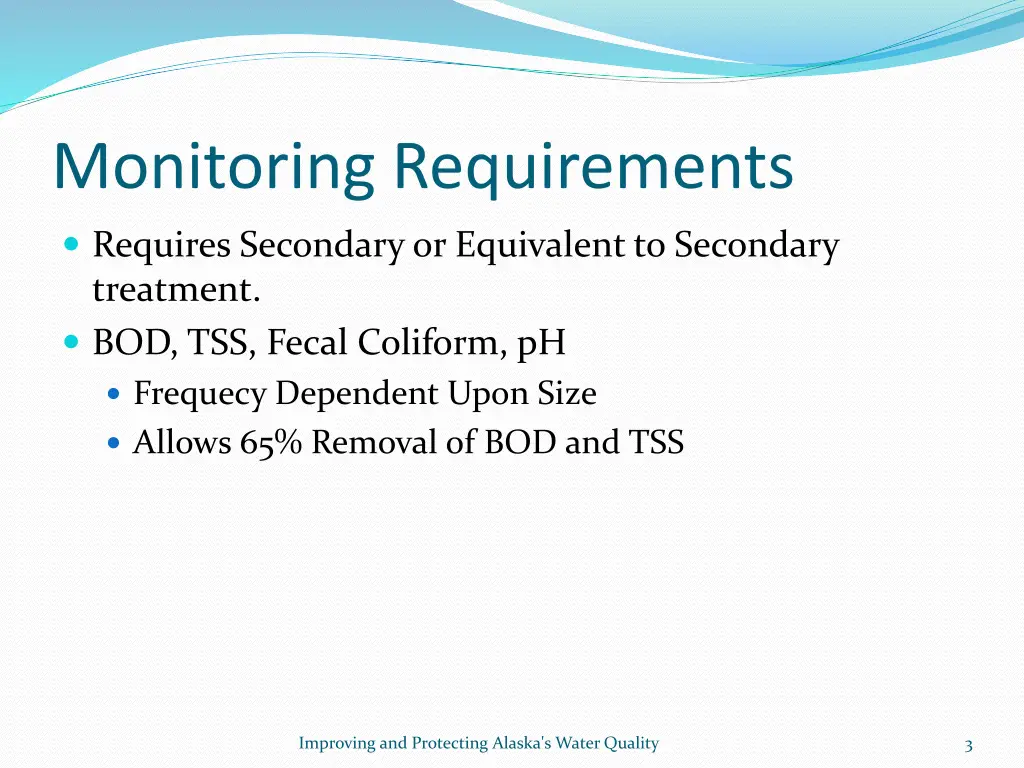 monitoring requirements