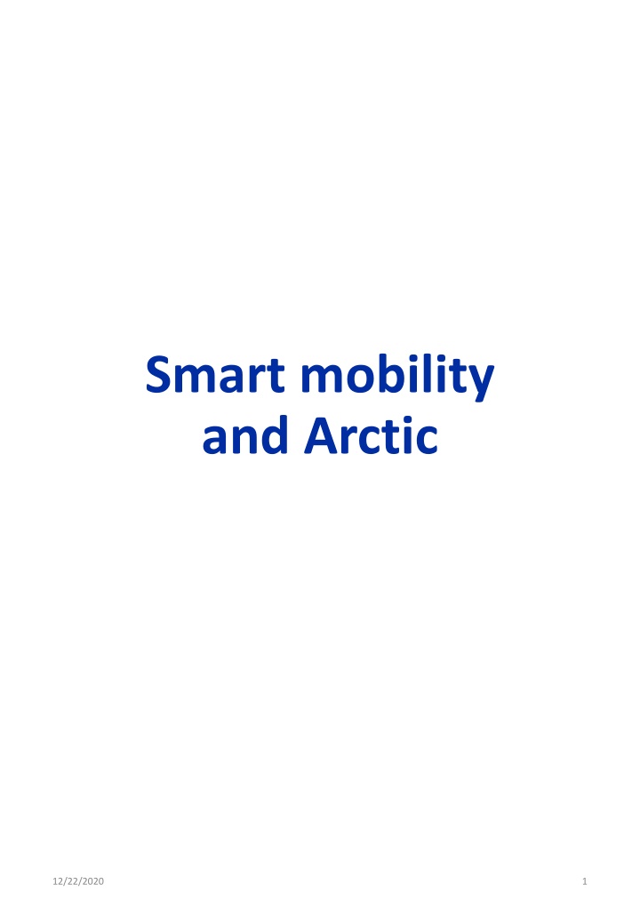 smart mobility and arctic