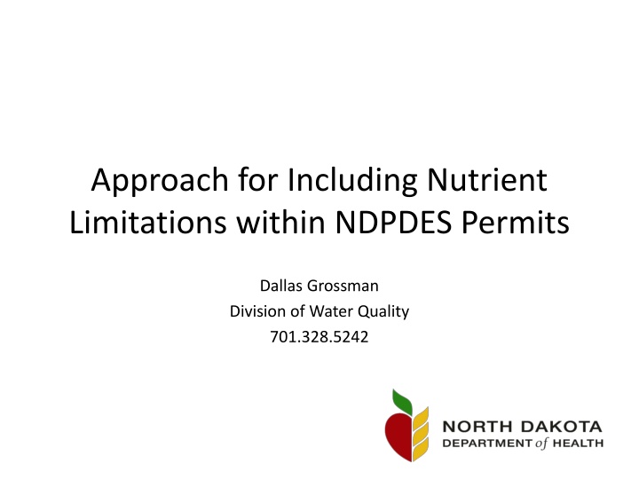 approach for including nutrient limitations