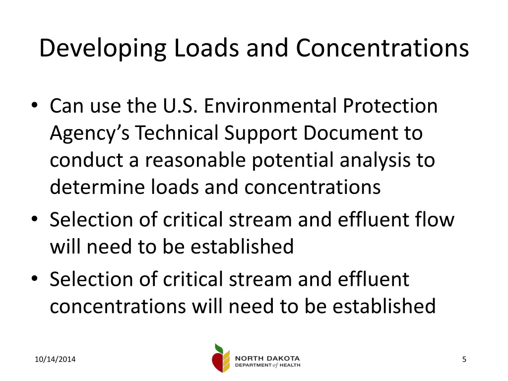 developing loads and concentrations 2