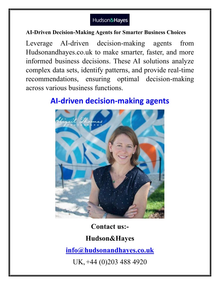 ai driven decision making agents for smarter