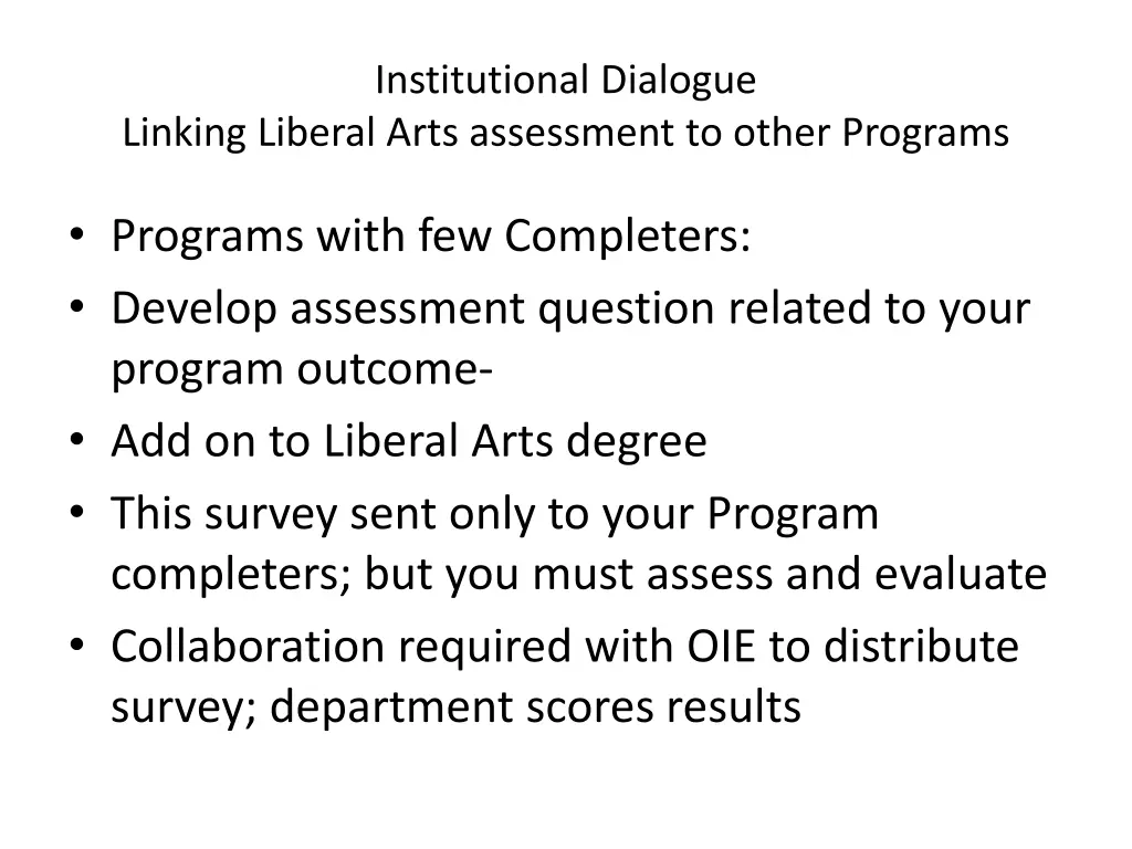 institutional dialogue
