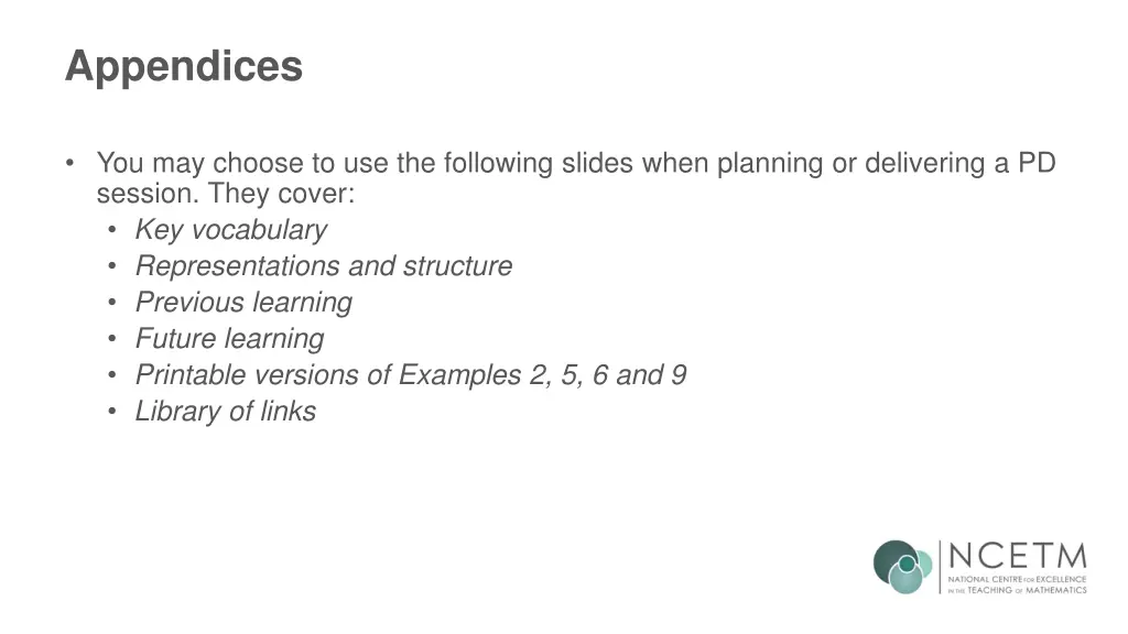 appendices