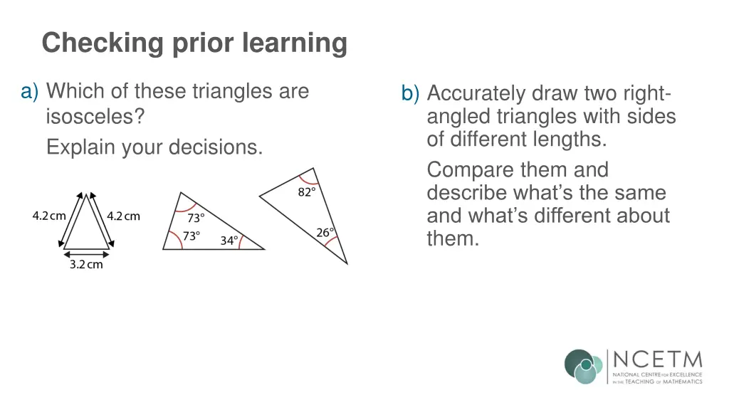 checking prior learning 1