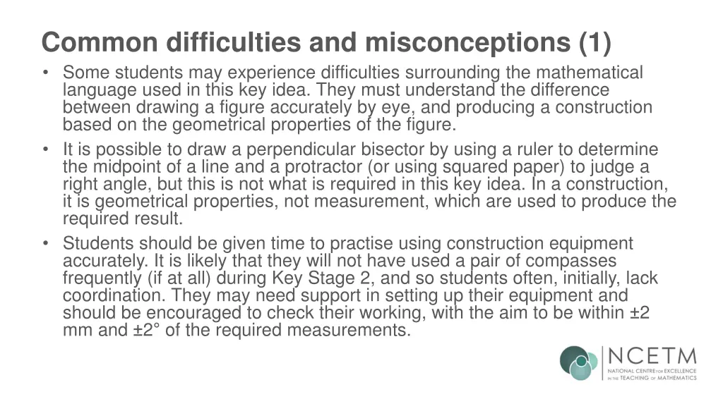 common difficulties and misconceptions 1 some