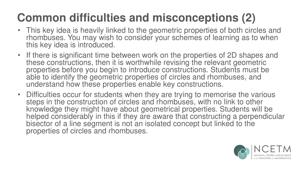 common difficulties and misconceptions 2 this