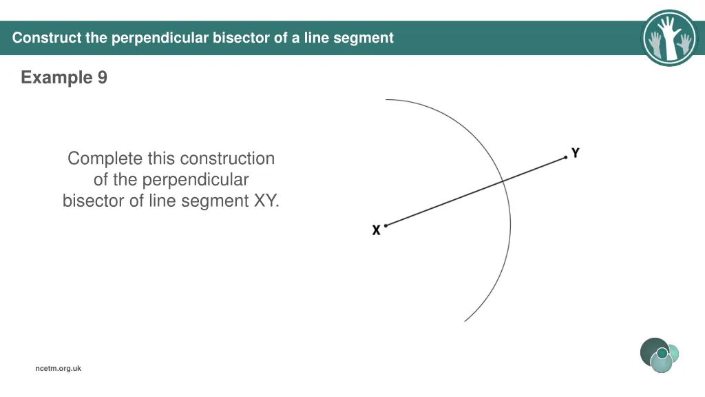 construct the perpendicular bisector of a line 4
