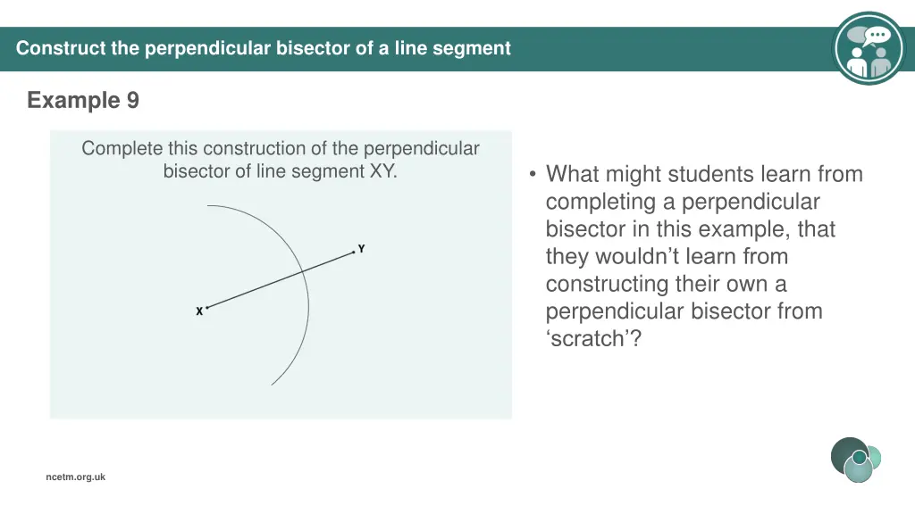construct the perpendicular bisector of a line 5