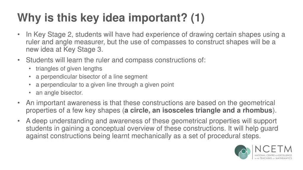 why is this key idea important 1