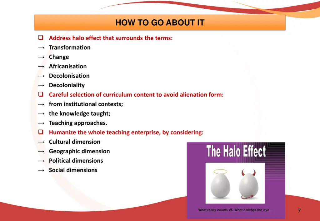 how to go about it