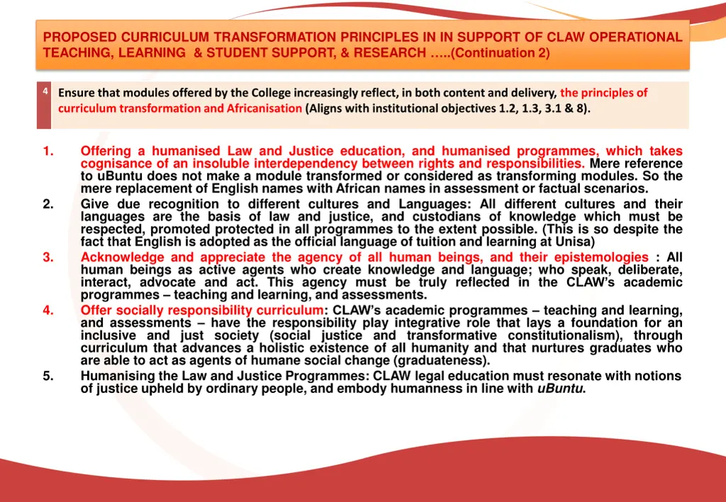 proposed curriculum transformation principles 1
