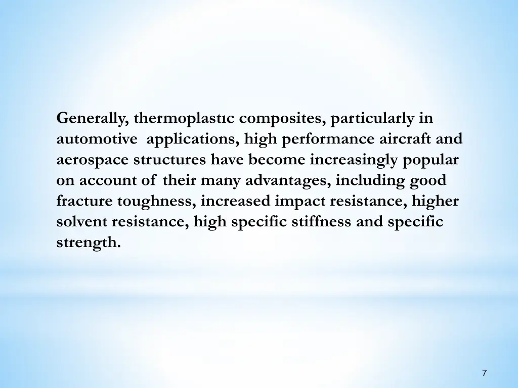 generally t hermoplast c composites particularly