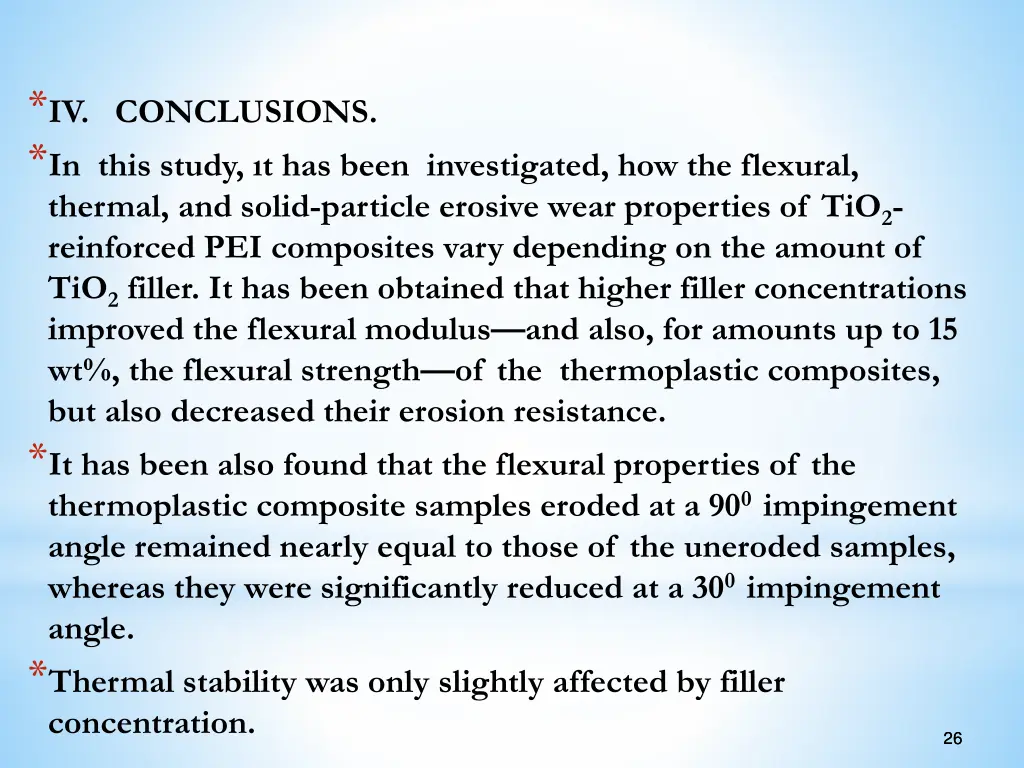 iv conclusions in this study t has been