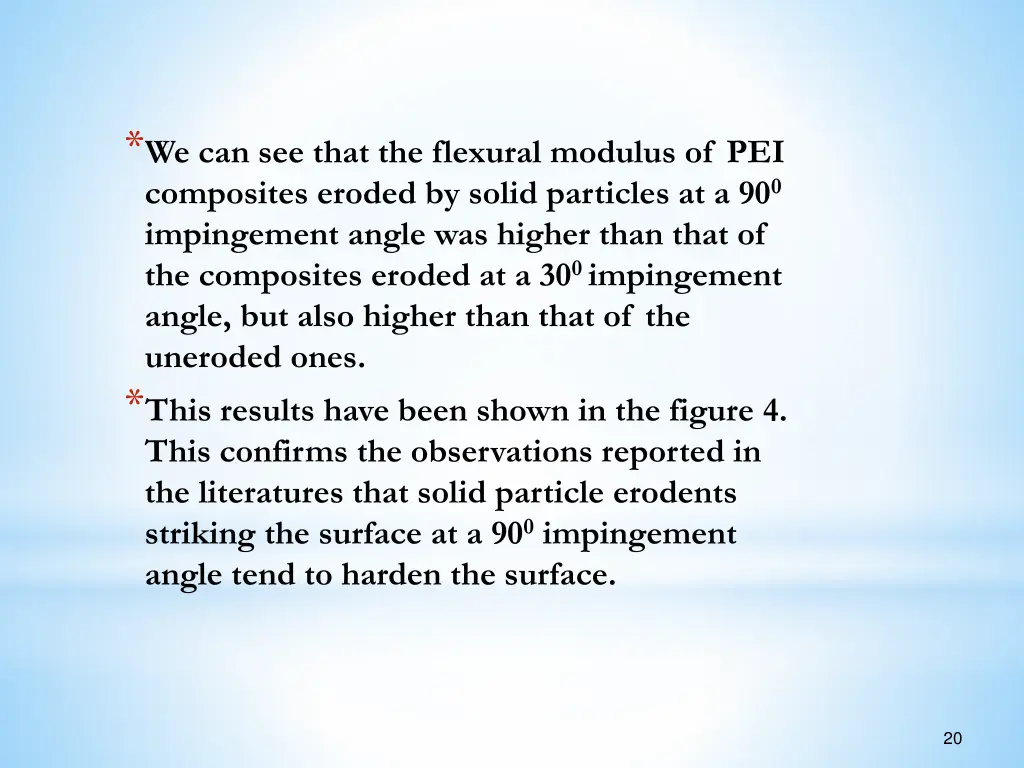 we can see that the flexural modulus