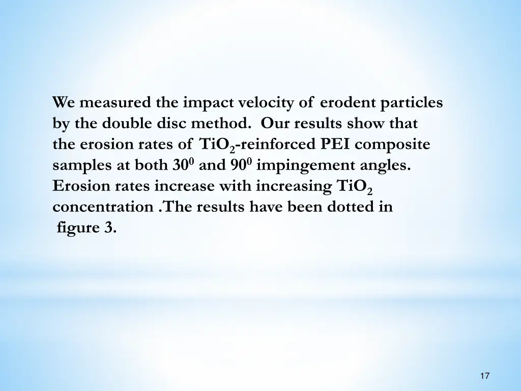 we measured the impact velocity of erodent