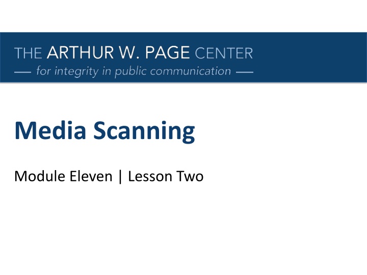 media scanning