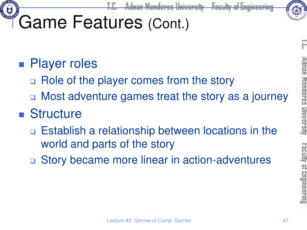 game features cont 15