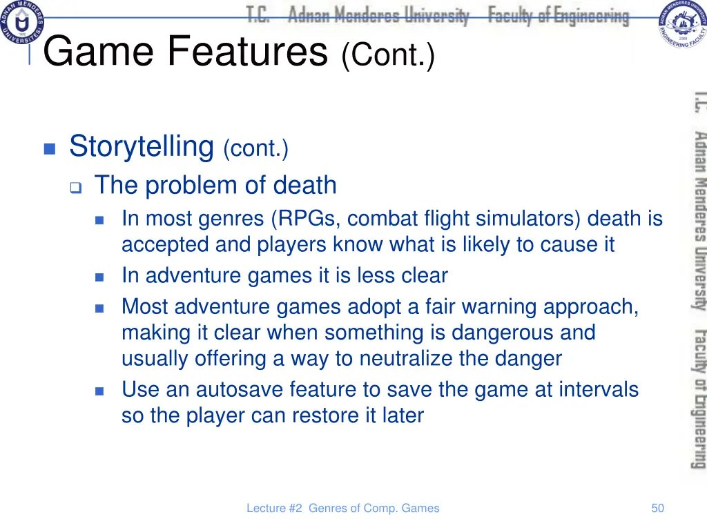 game features cont 18