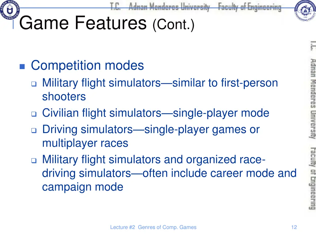 game features cont 2