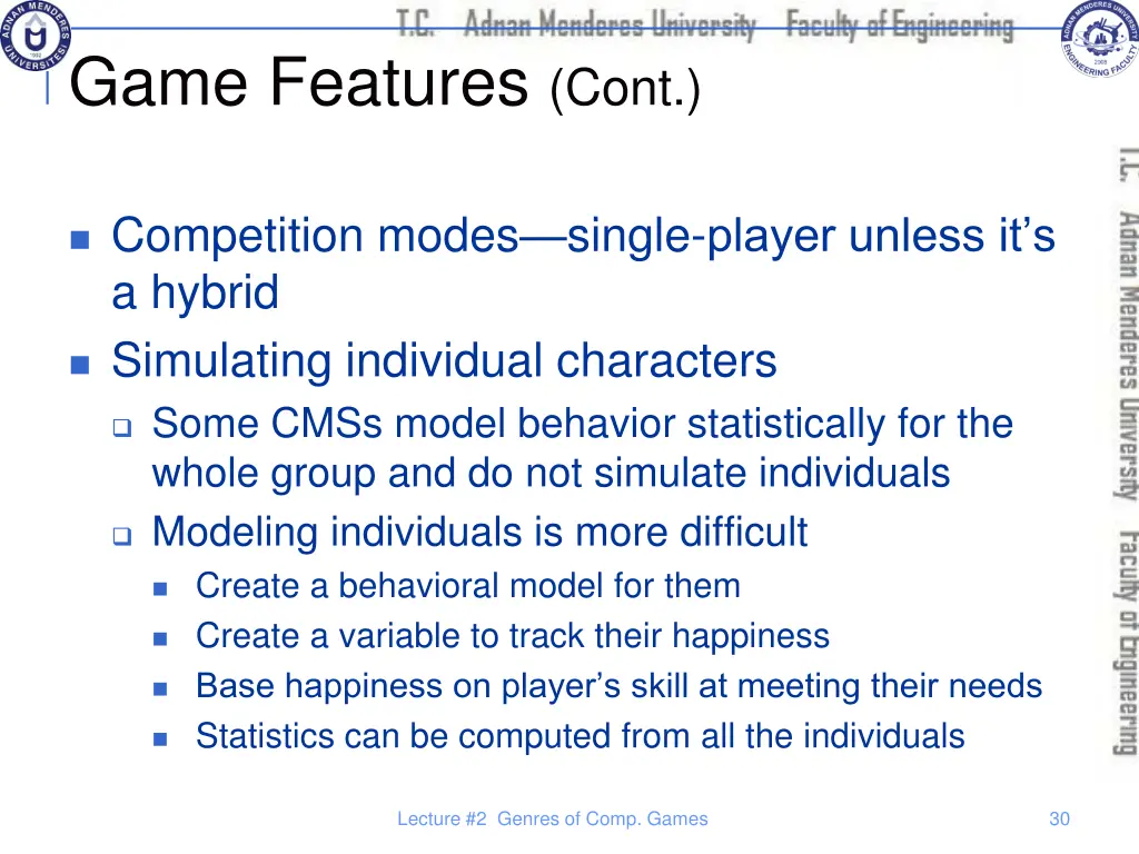 game features cont 8