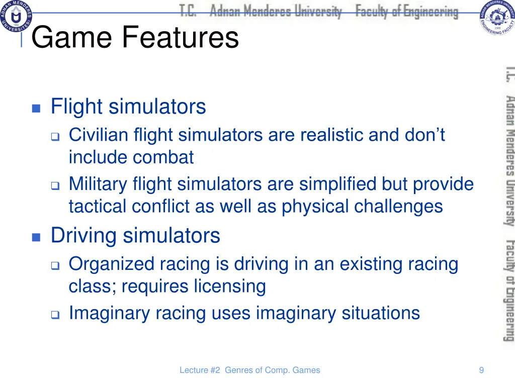 game features