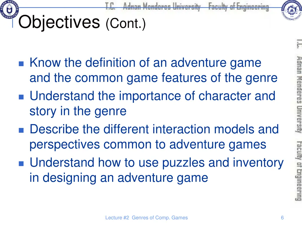 objectives cont 3