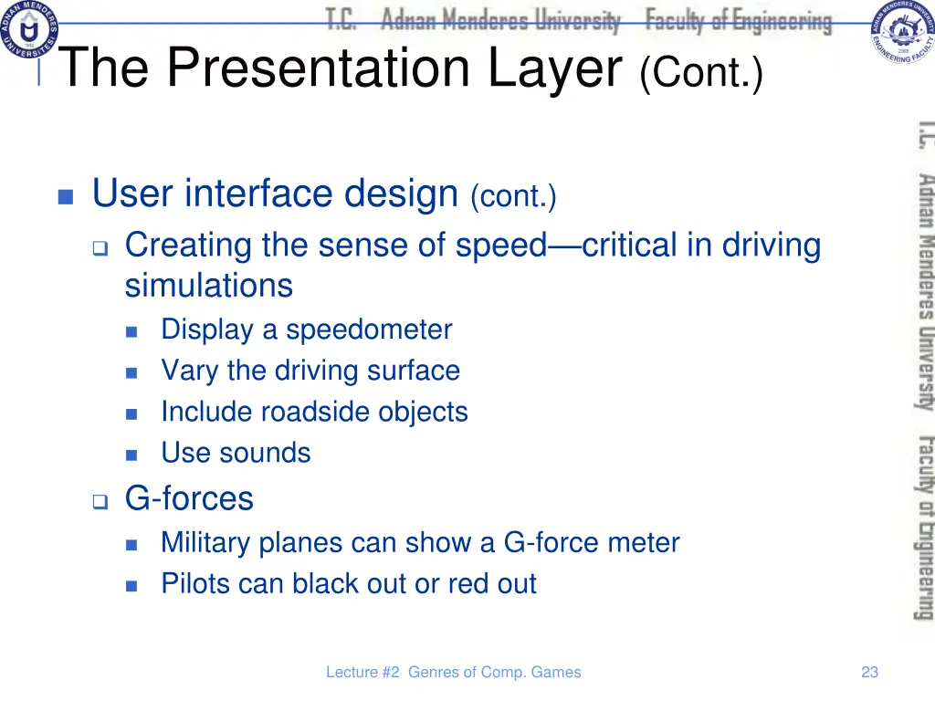 the presentation layer cont 2