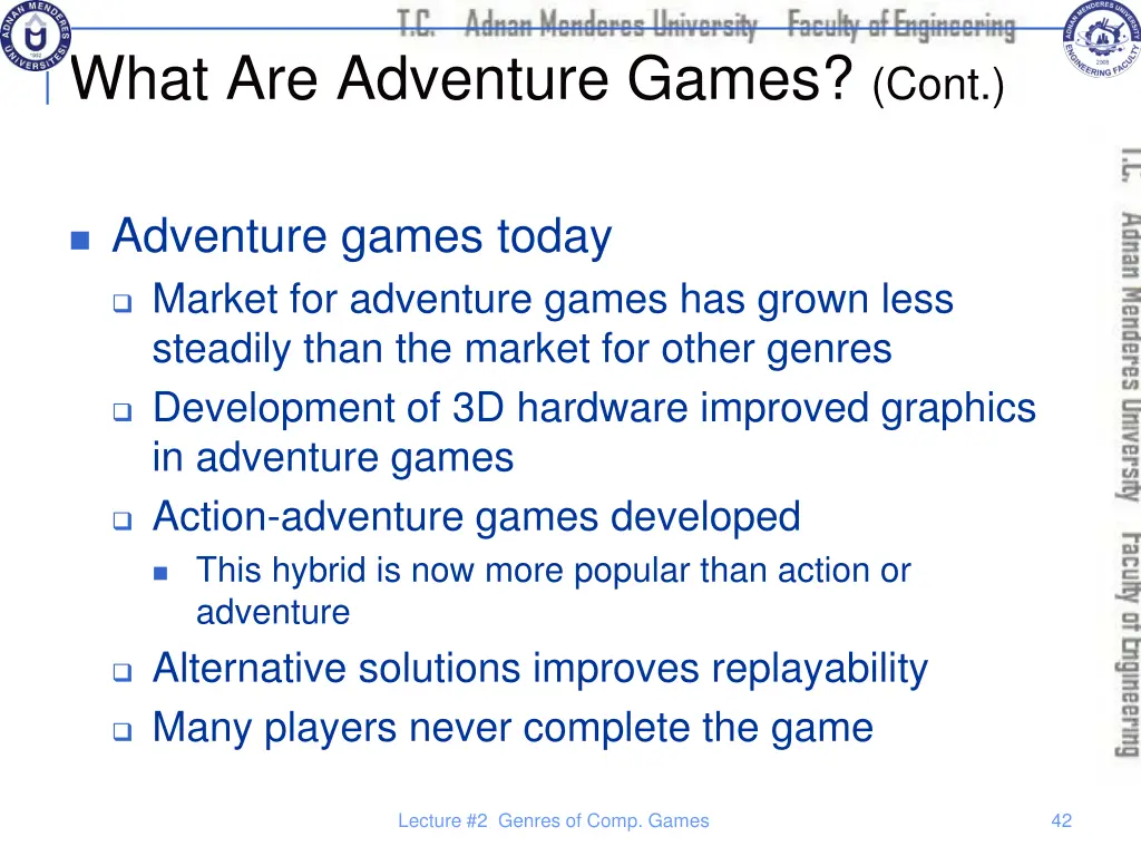 what are adventure games cont 2