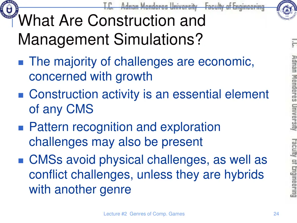 what are construction and management simulations