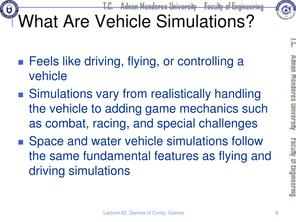 what are vehicle simulations